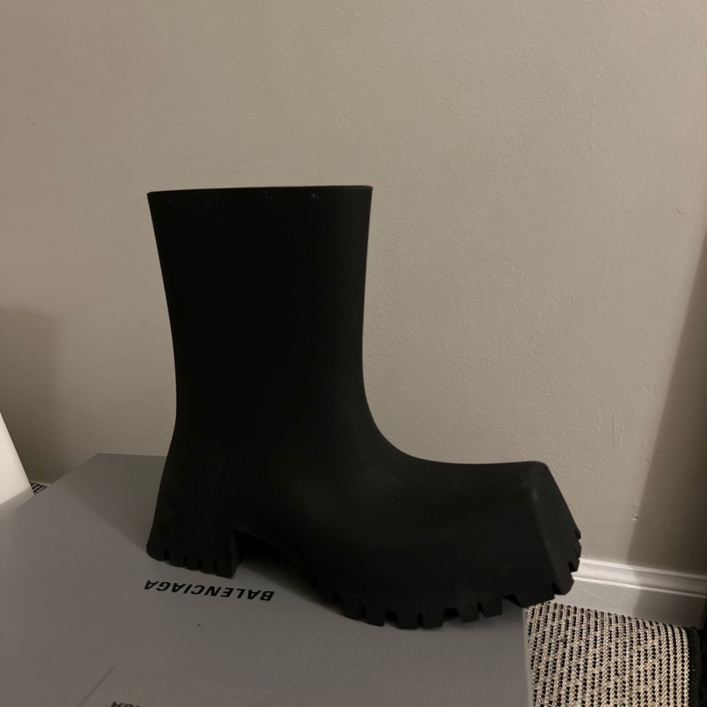 Balenciaga Black Rubber Boots